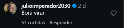 Print arquivado do post de Júlio César Imperador 👑 em 05/10/2026