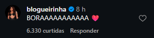 Print arquivado do post de Blogueirinha em 07/10/2026