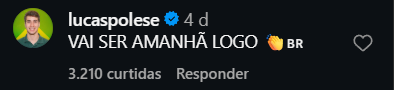 Print arquivado do post de Lucas Polese em 03/10/2026