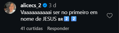 Print arquivado do post de Alice Cavalcante em 03/10/2026