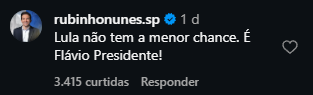 Print arquivado do post de Rubinho Nunes em 06/10/2026