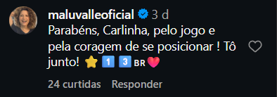 Print arquivado do post de Malu Valle em 03/10/2026