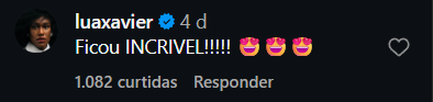 Print arquivado do post de Luana Xavier em 02/10/2026