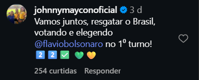 Print arquivado do post de Johnny Maycon Cordeiro Ribeiro em 03/10/2026