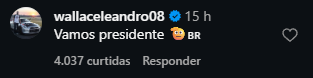 Print arquivado do post de Wallace Souza em 07/10/2026