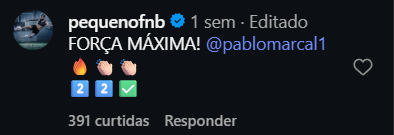 Print arquivado do post de Glaybson em 29/09/2026