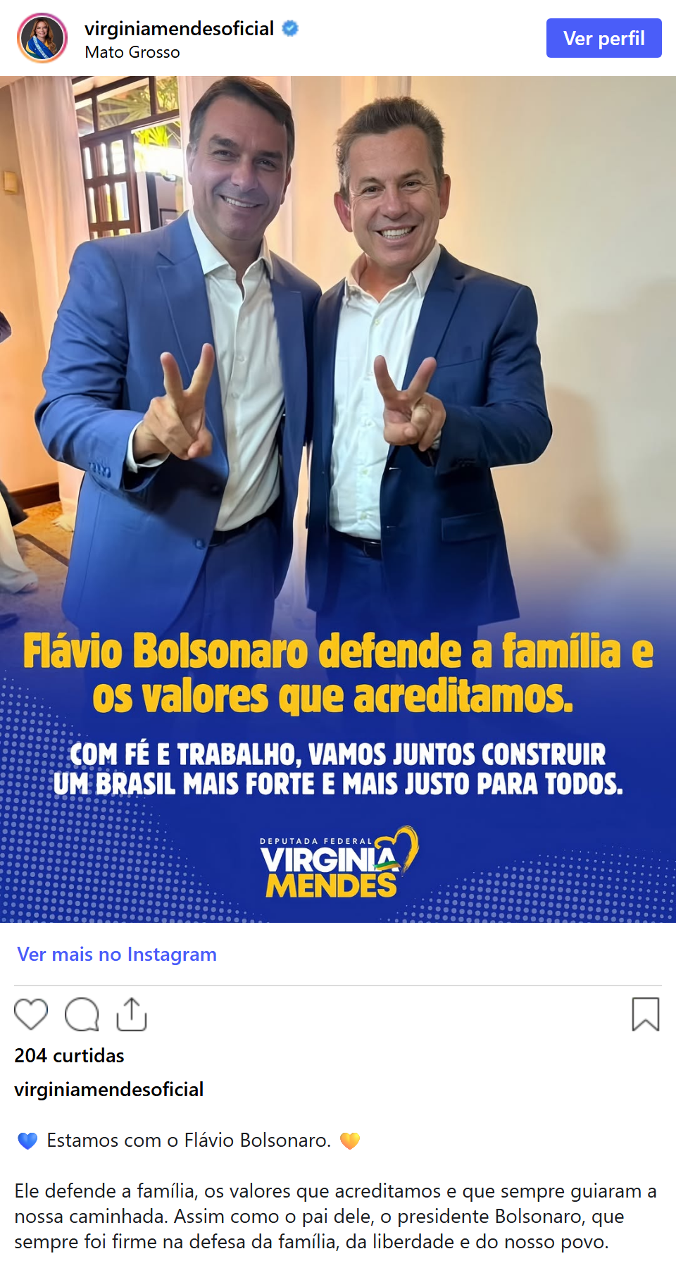 Print arquivado do post de Virginia Mendes em 07/10/2026