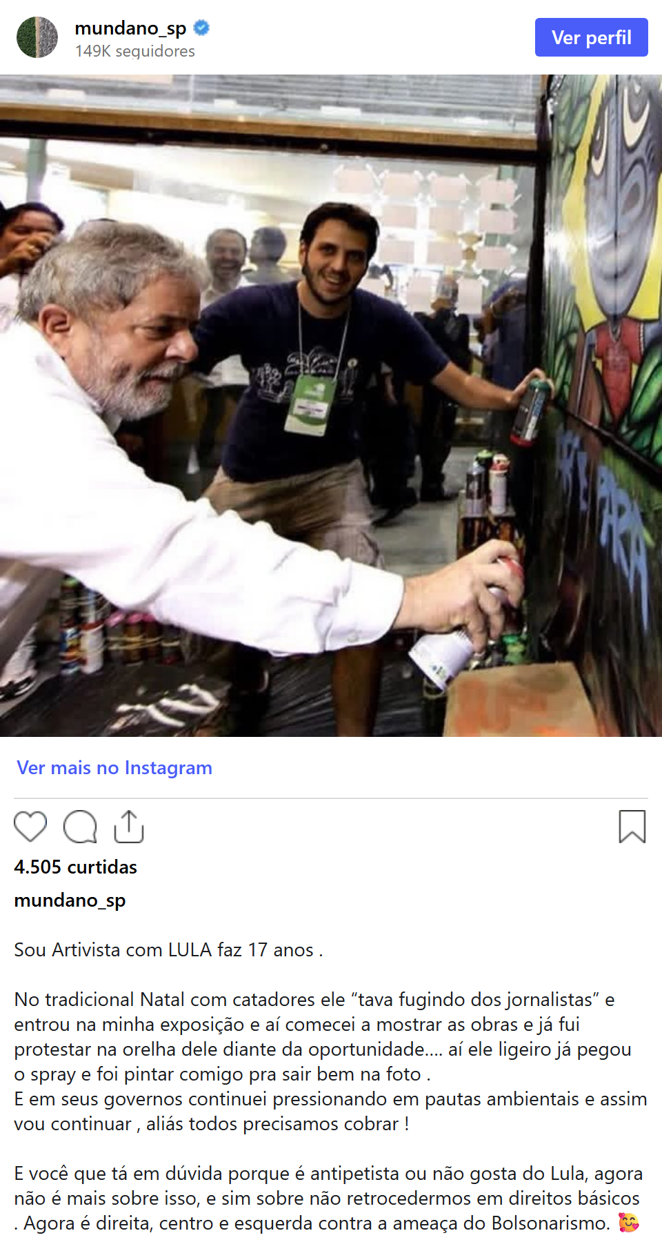 Print arquivado do post de Mundano em 11/10/2026
