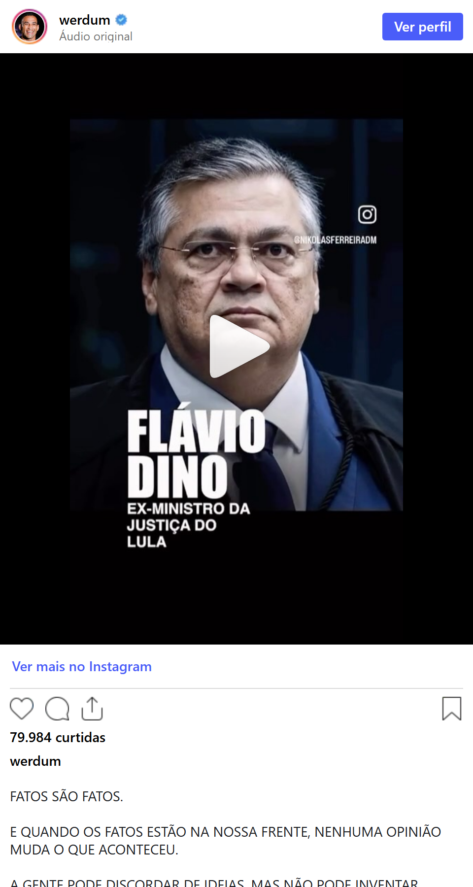 Print arquivado do post de Fabrício Werdum em 30/09/2026
