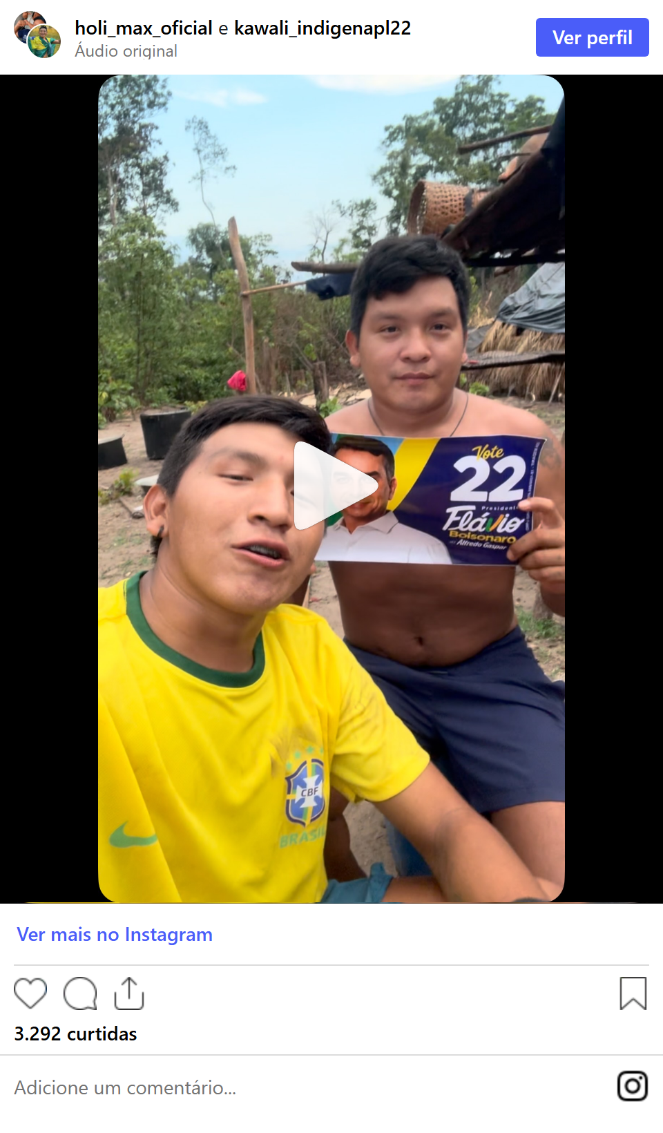 Print arquivado do post de Holikialari Enawêne em 19/10/2026