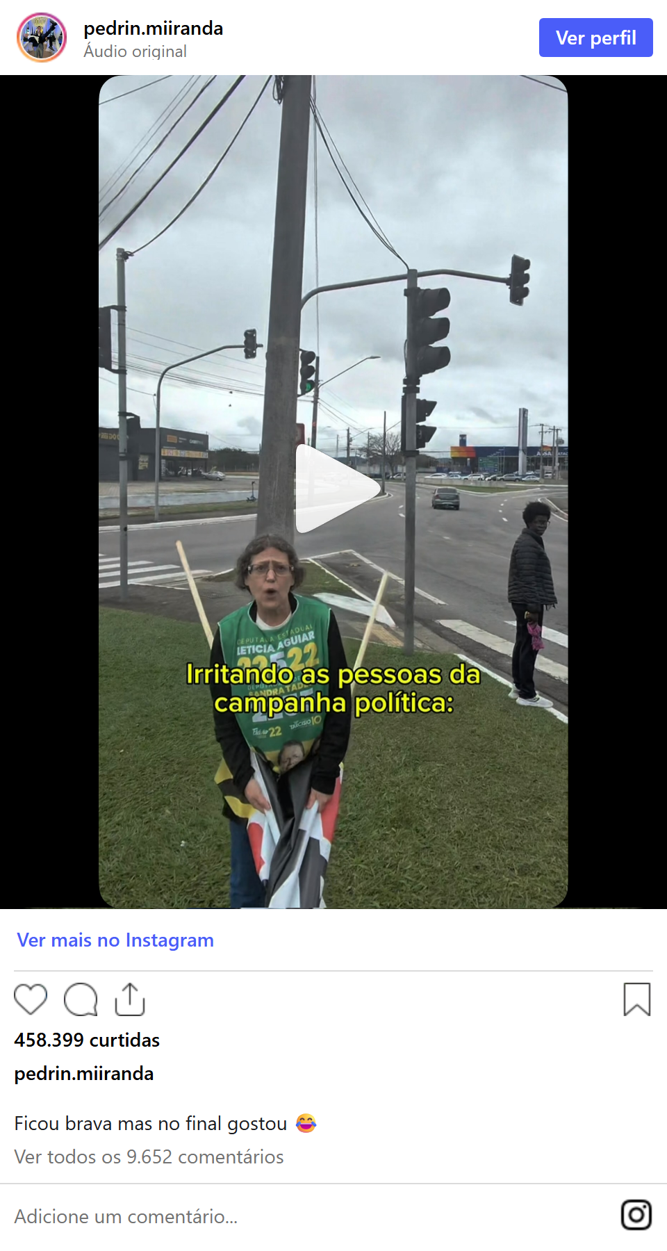 Print arquivado do post de Pedro Miranda em 07/09/2026