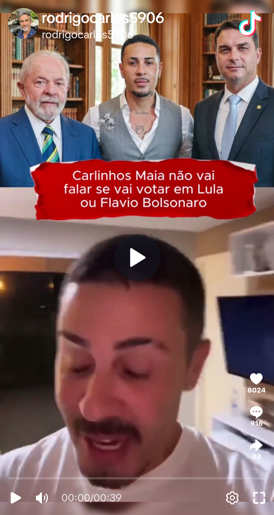 Print arquivado do post de Carlinhos Maia em 02/10/2026