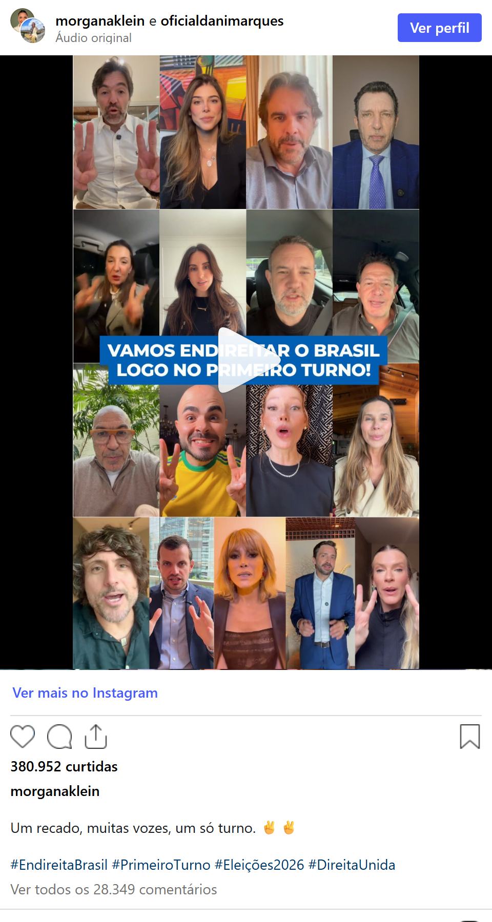 Print arquivado do post de Daniella Marques em 25/09/2026