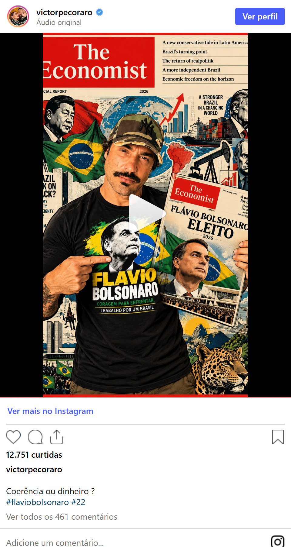 Print arquivado do post de Victor Pecoraro em 09/10/2026