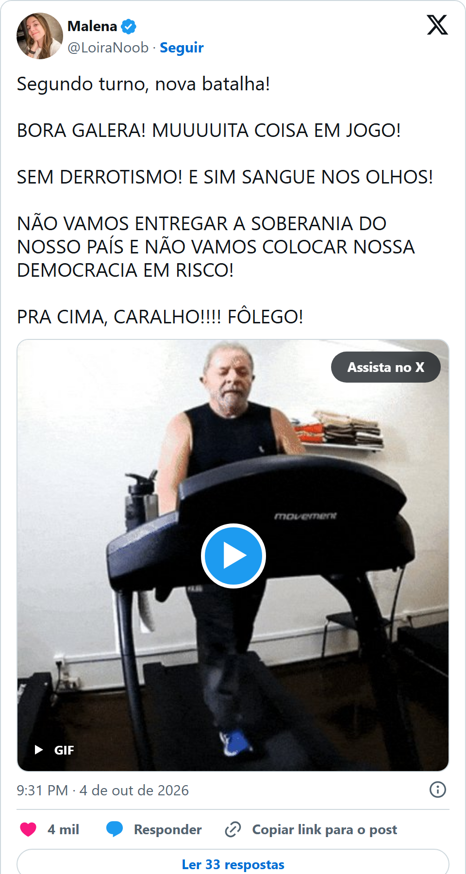Print arquivado do post de Malena (Malena Nunes) em 04/10/2026