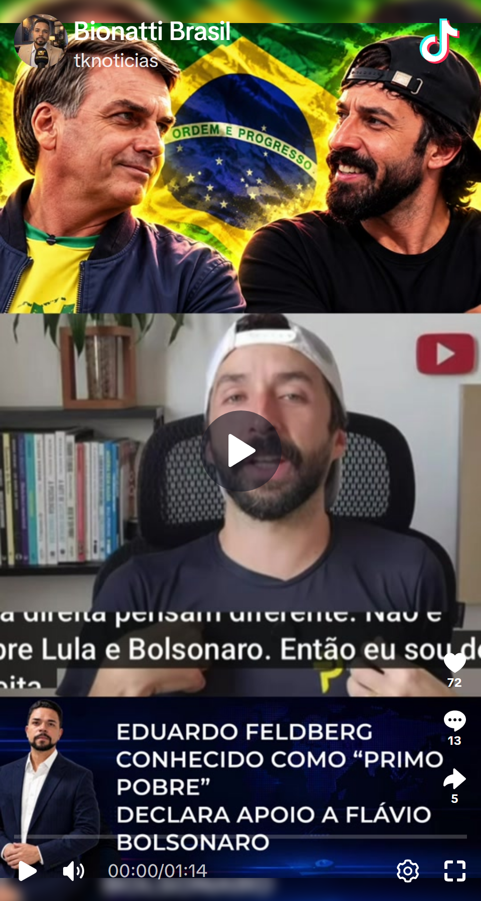 Print arquivado do post de Eduardo Felberg (Primo Pobre) em 03/10/2026