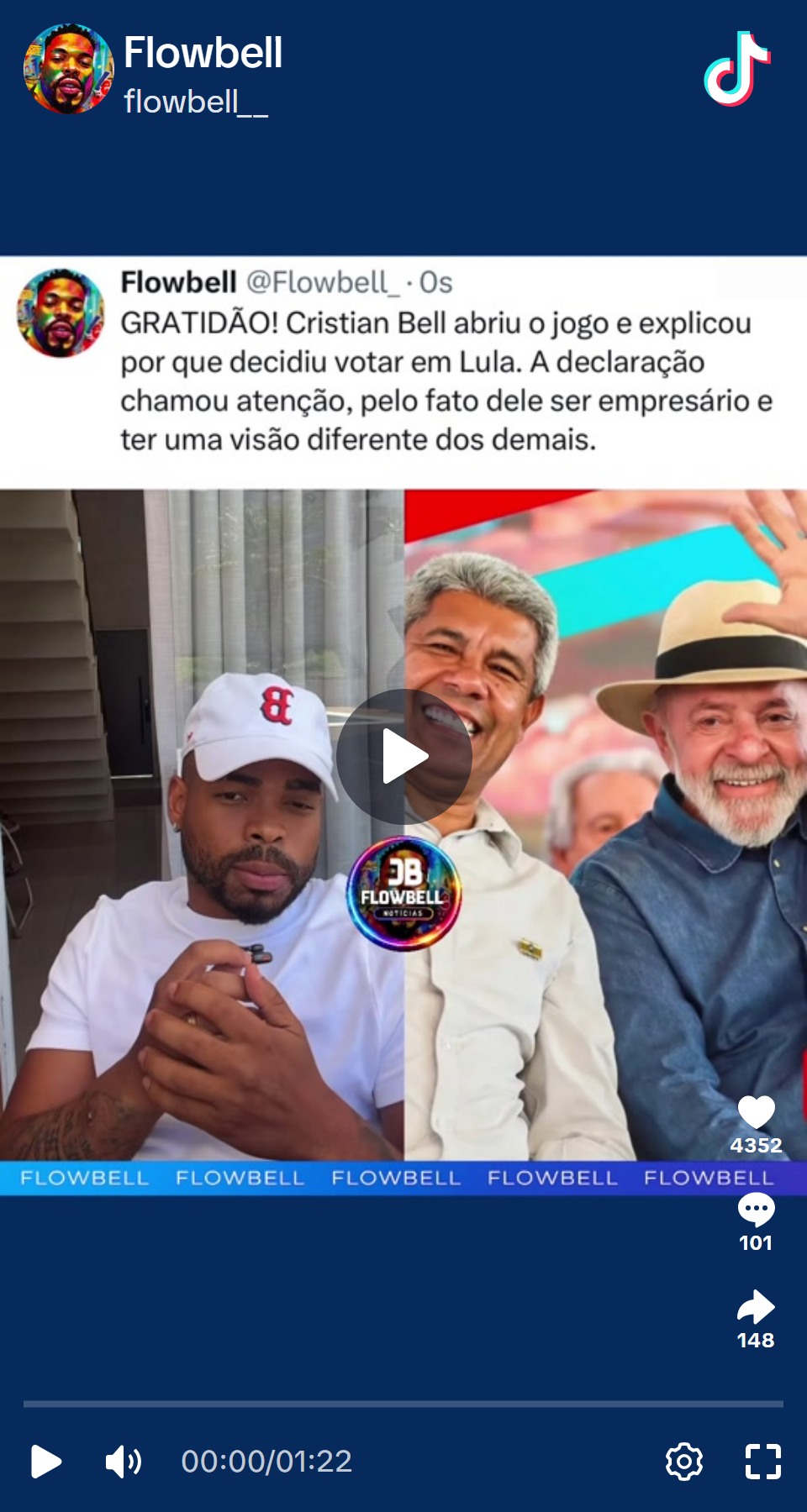Print arquivado do post de Cristian Bell em 06/10/2026