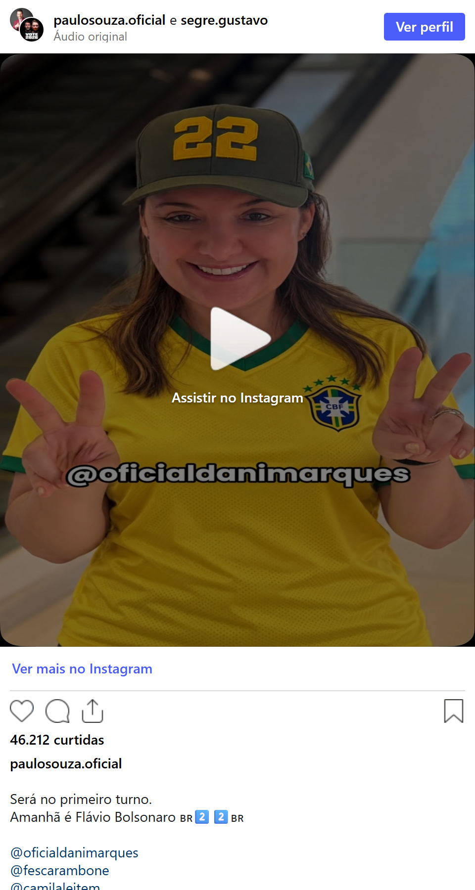 Print arquivado do post de Gustavo Segré em 03/10/2026