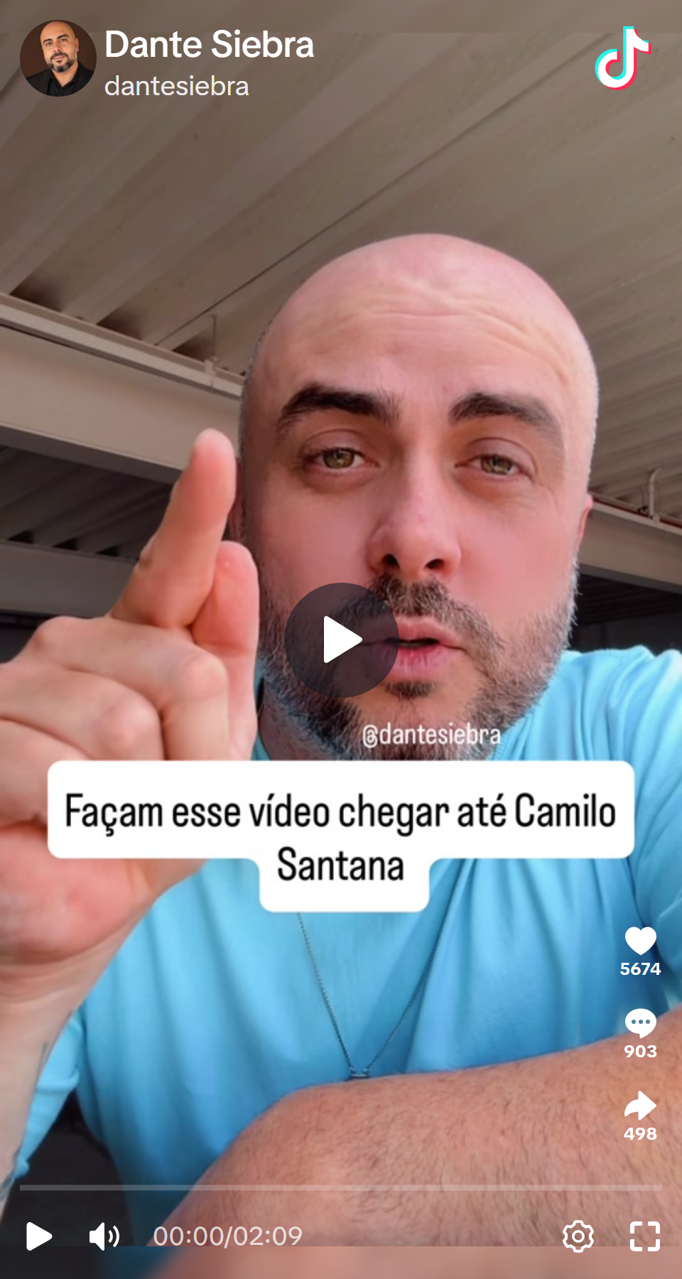 Print arquivado do post de Dante Siebra em 06/10/2026
