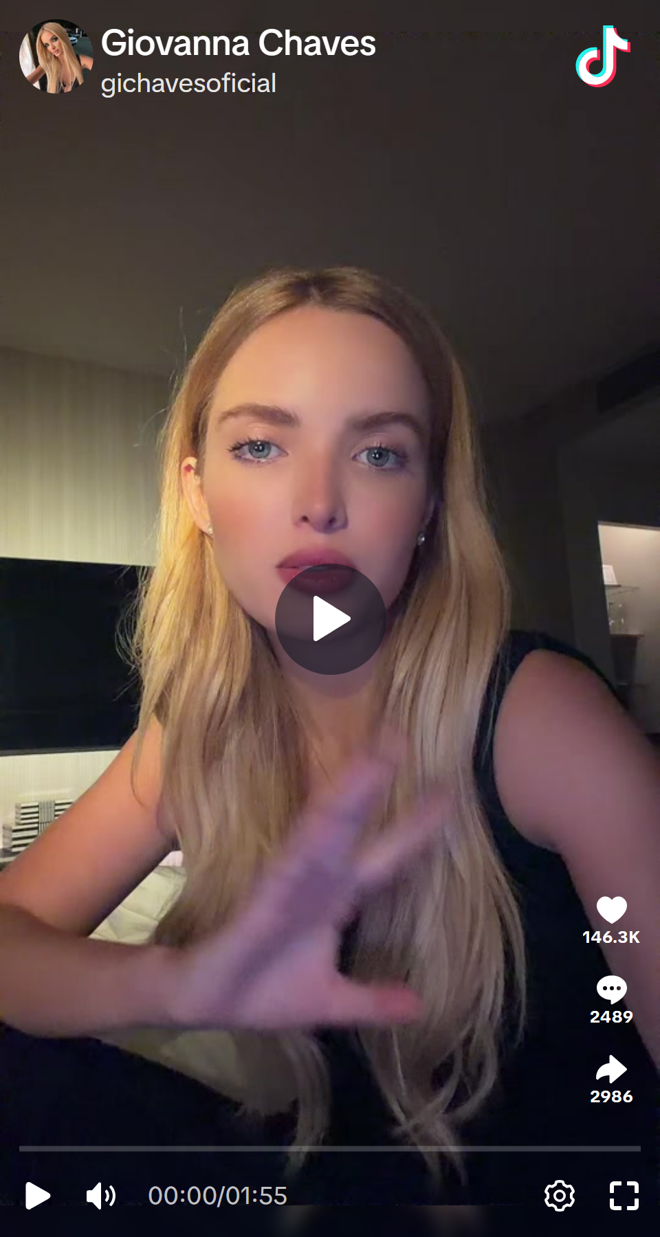 Print arquivado do post de Giovanna Chaves em 10/10/2026