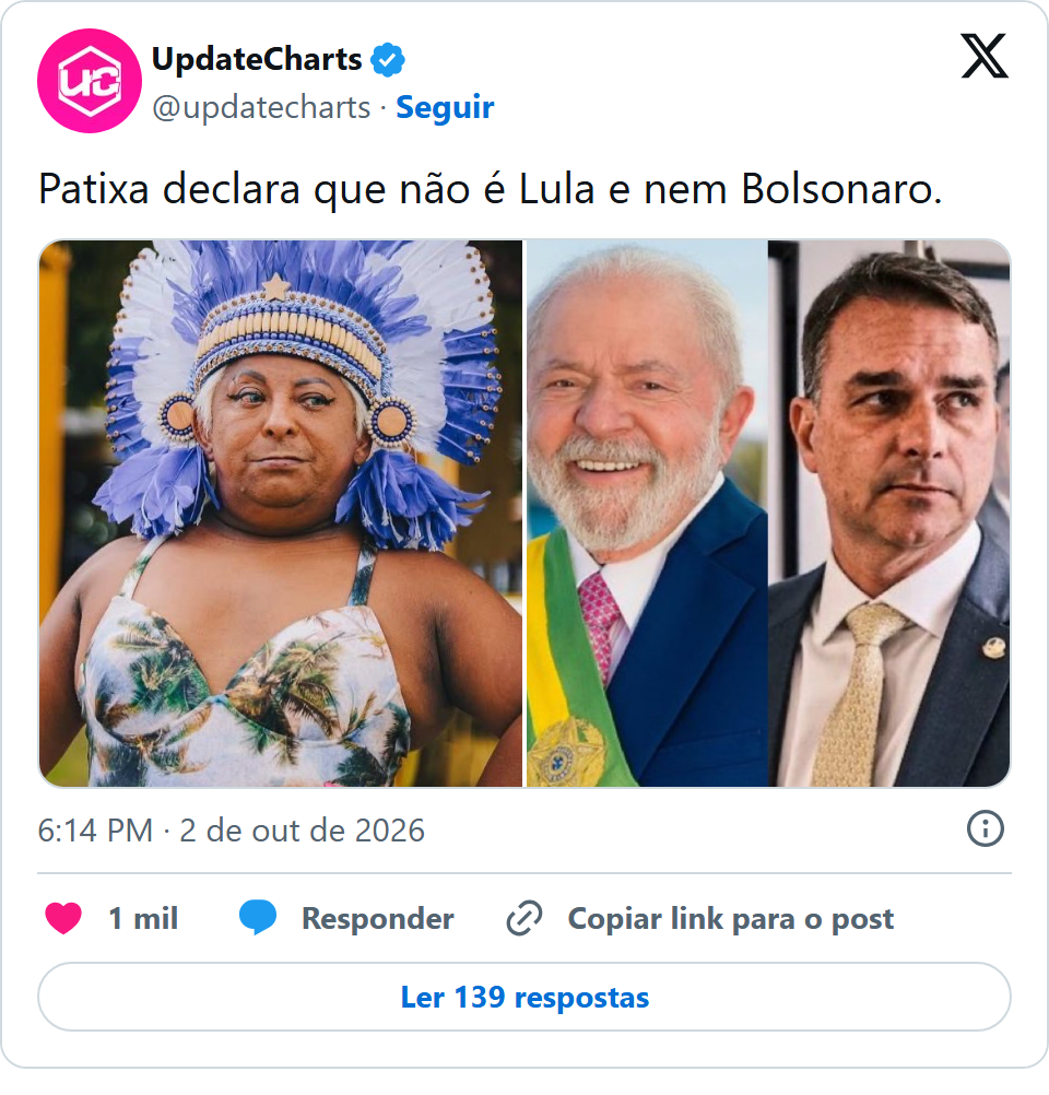 Print arquivado do post de Patixa em 02/10/2026
