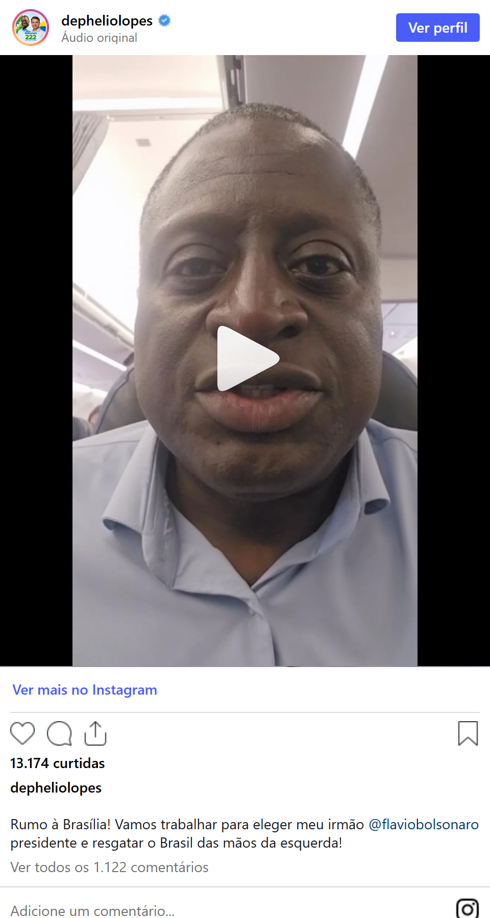 Print arquivado do post de Helio Lopes em 06/10/2026