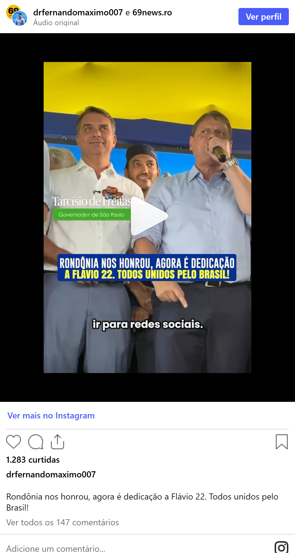 Print arquivado do post de Dr. Fernando Máximo em 07/10/2026