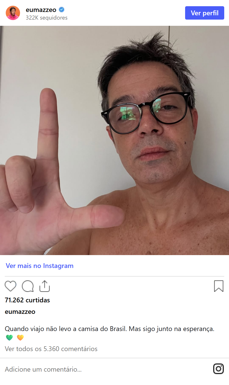Print arquivado do post de Bruno Mazzeo em 17/10/2026