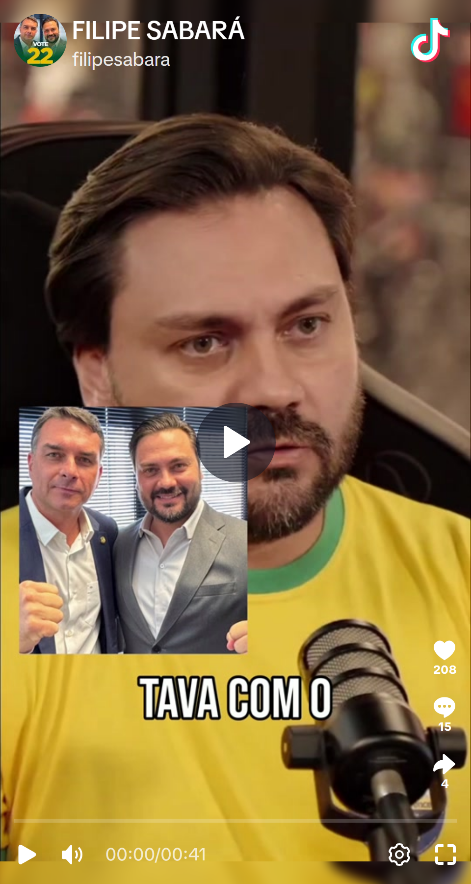 Print arquivado do post de Filipe Sabará em 06/10/2026