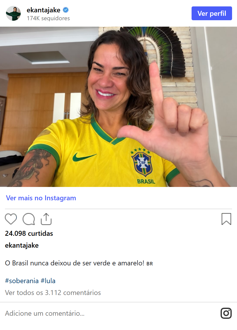 Print arquivado do post de Ekanta em 17/10/2026
