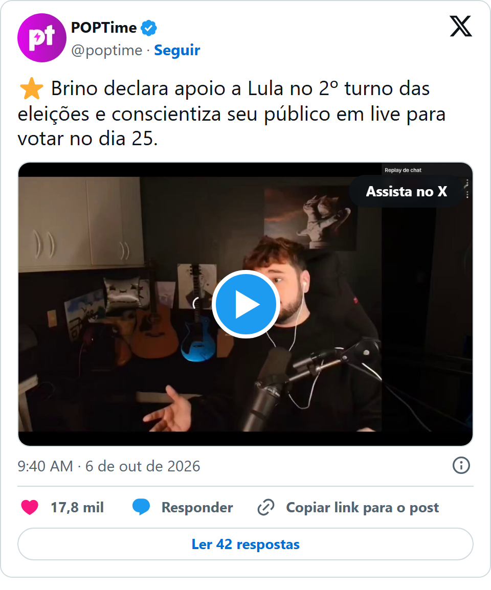 Print arquivado do post de Brino em 06/10/2026