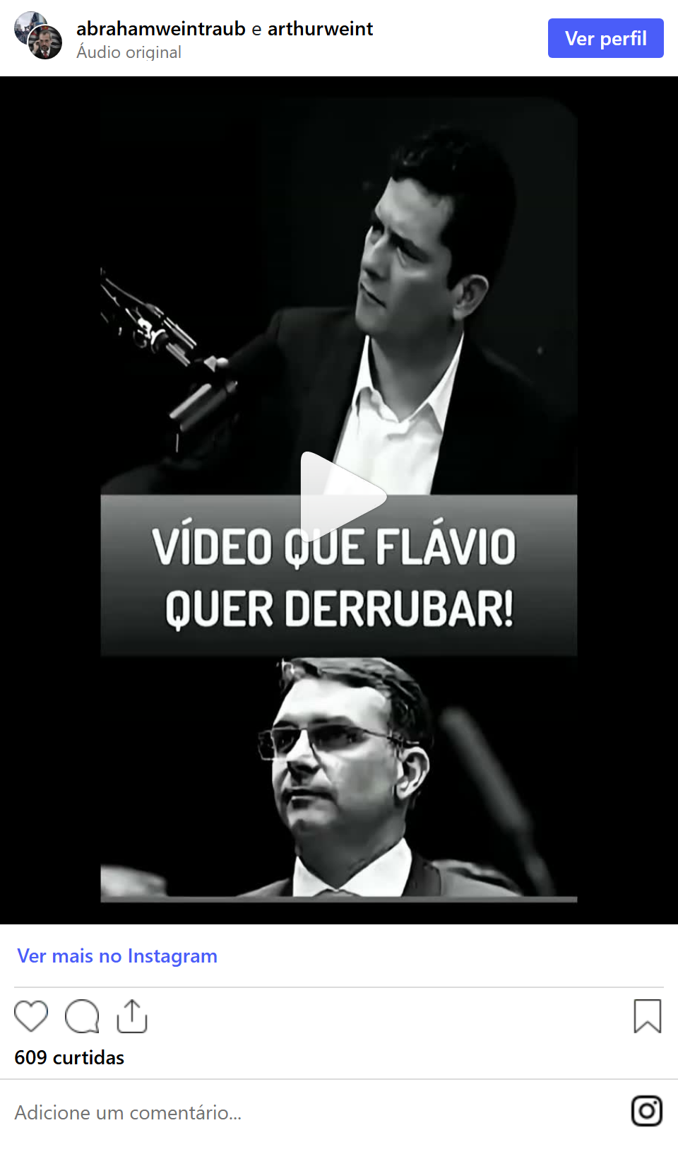 Print arquivado do post de Abraham Weintraub em 03/10/2026