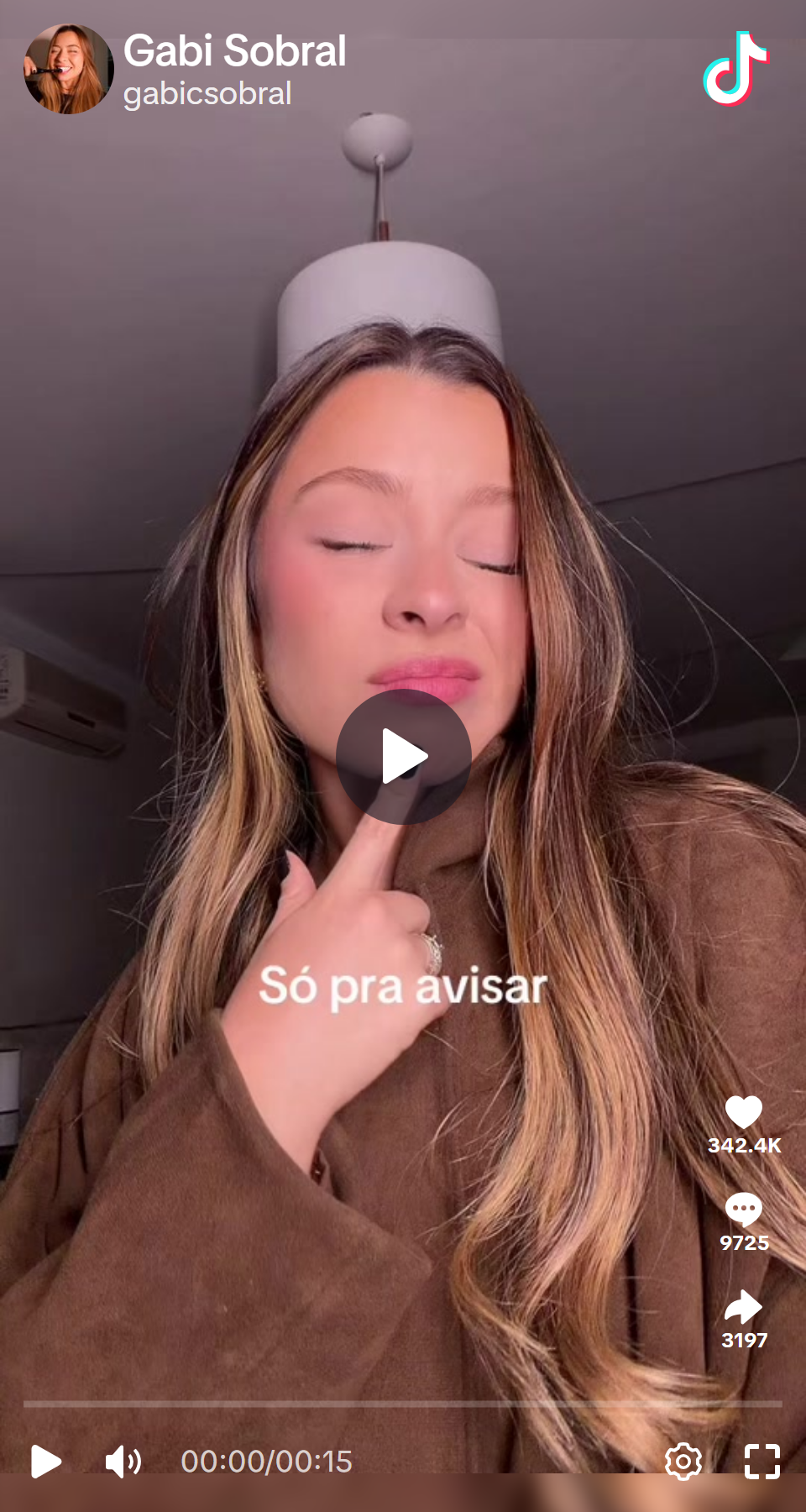 Print arquivado do post de Gabi Sobral em 07/10/2026
