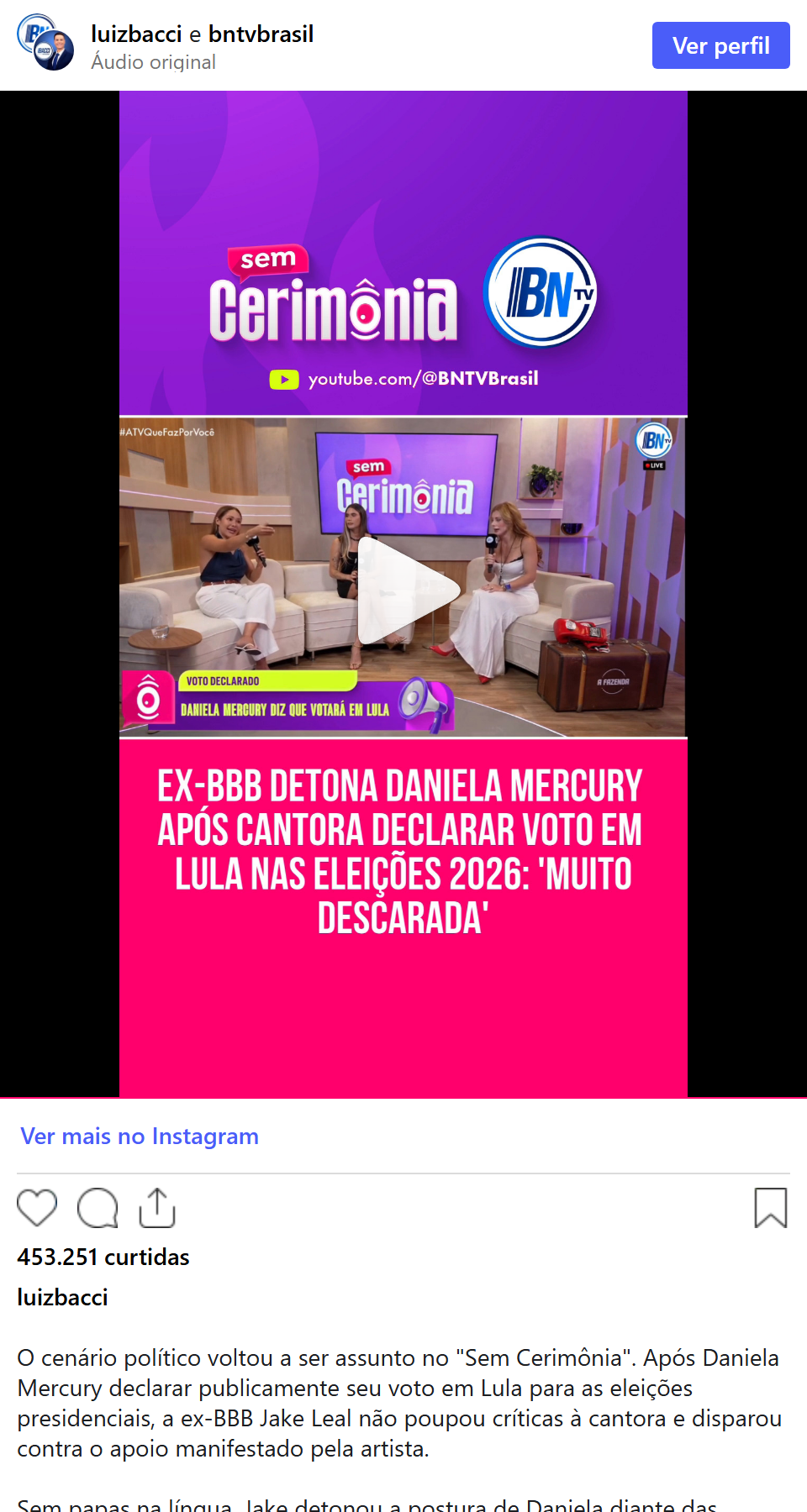 Print arquivado do post de Jake Leal em 01/09/2026