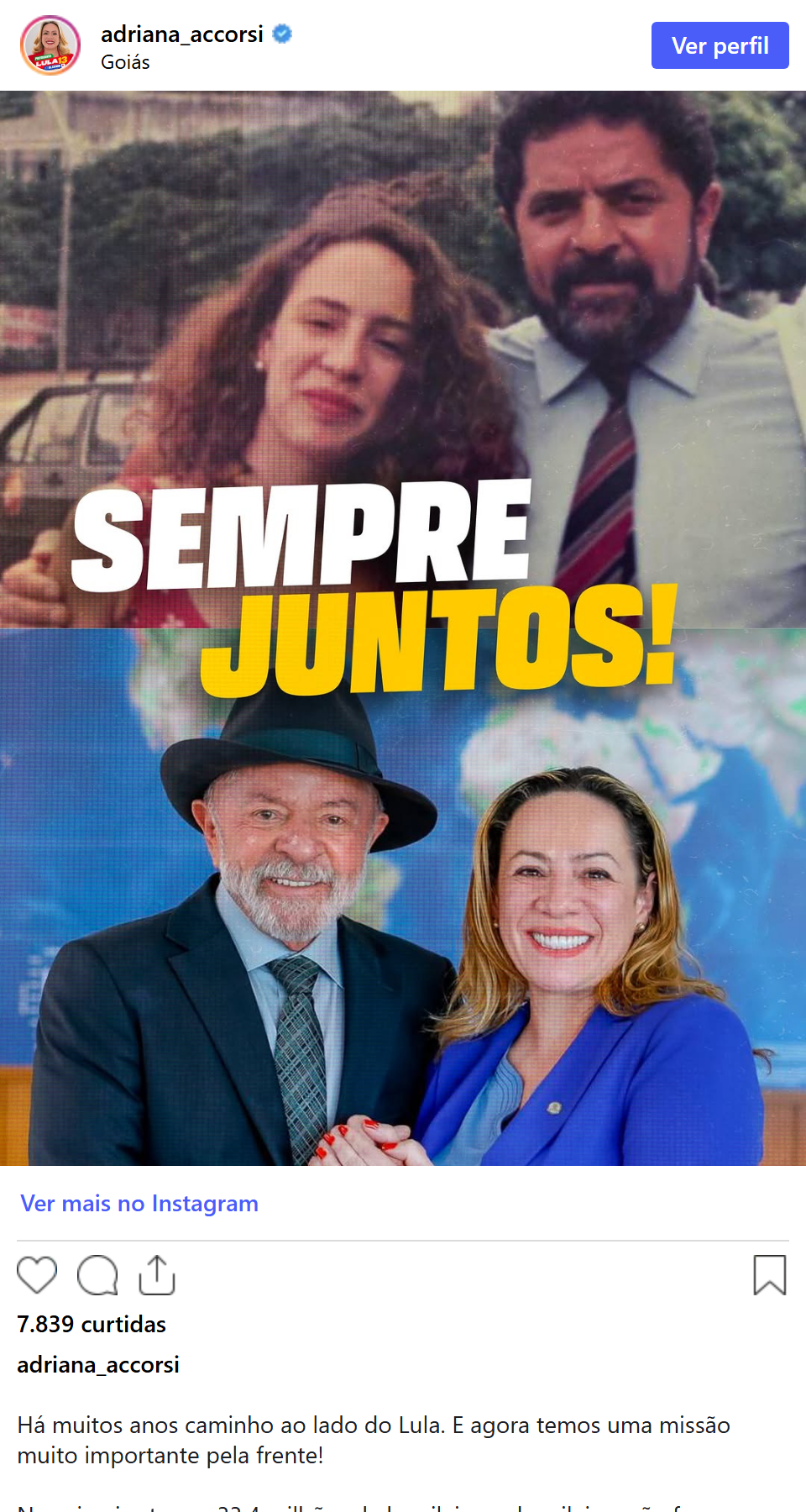 Print arquivado do post de Delegada Adriana Accorsi em 06/10/2026