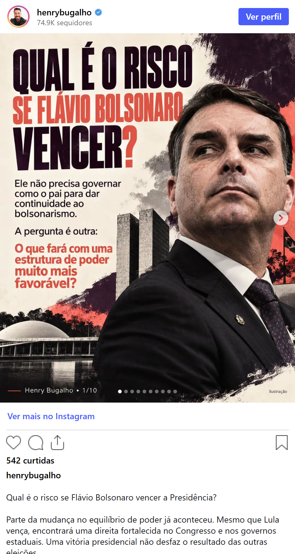 Print arquivado do post de Henry Bugalho em 06/10/2026