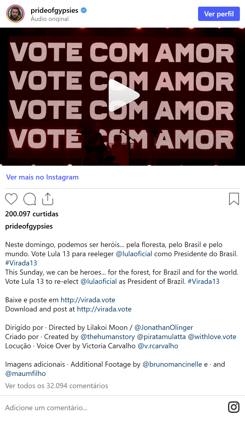 Print arquivado do post de Jason Momoa em 23/10/2026