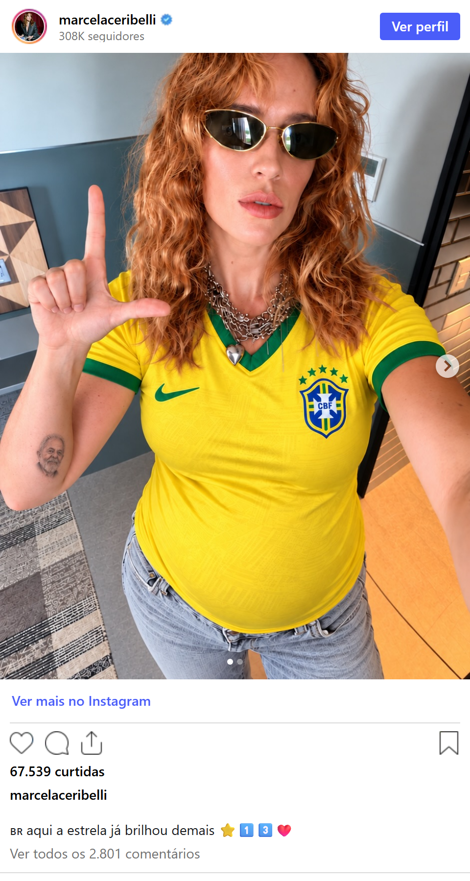 Print arquivado do post de Marcela Ceribelli em 17/10/2026