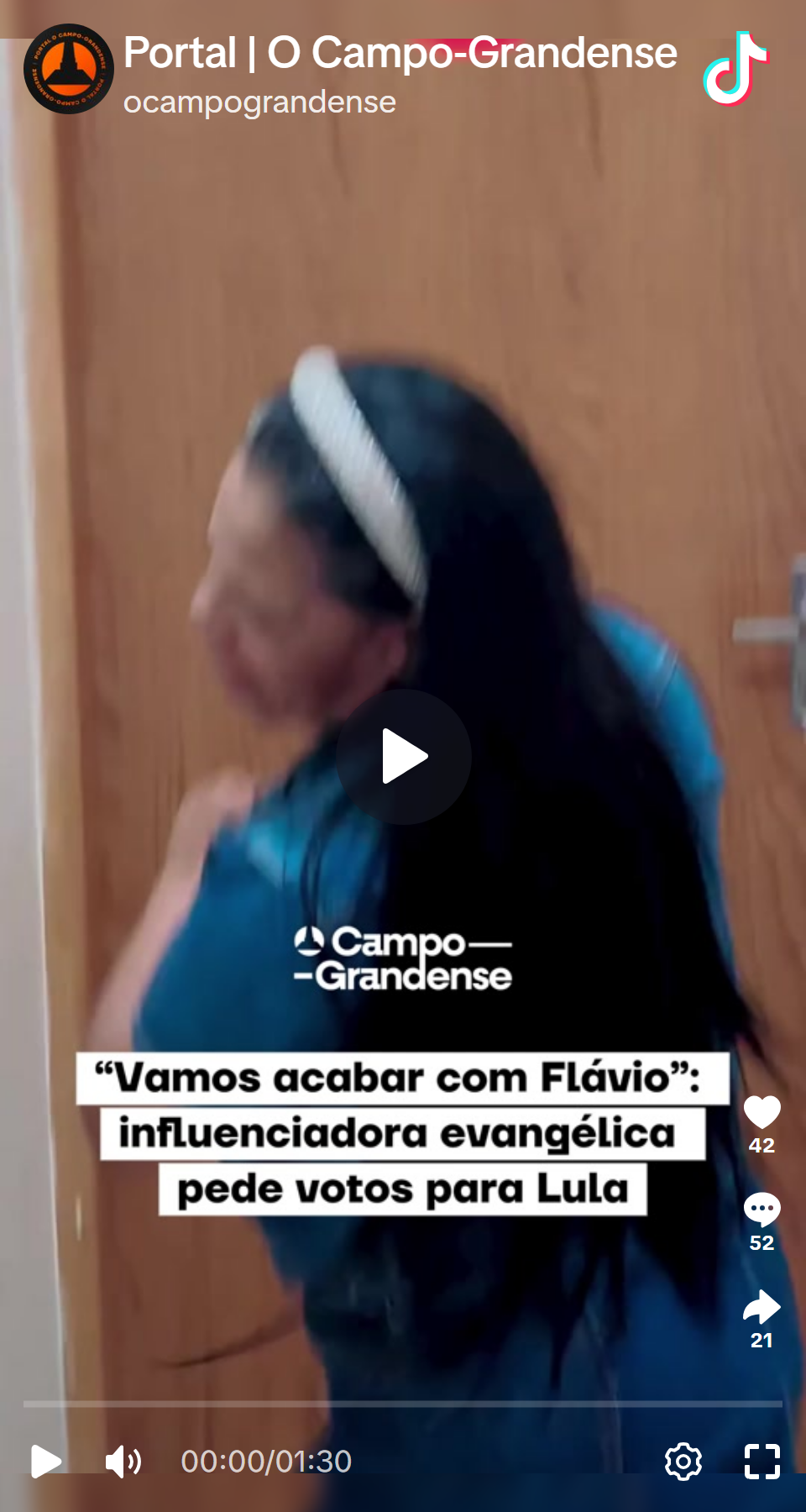 Print arquivado do post de Irmã Mônica em 29/09/2026