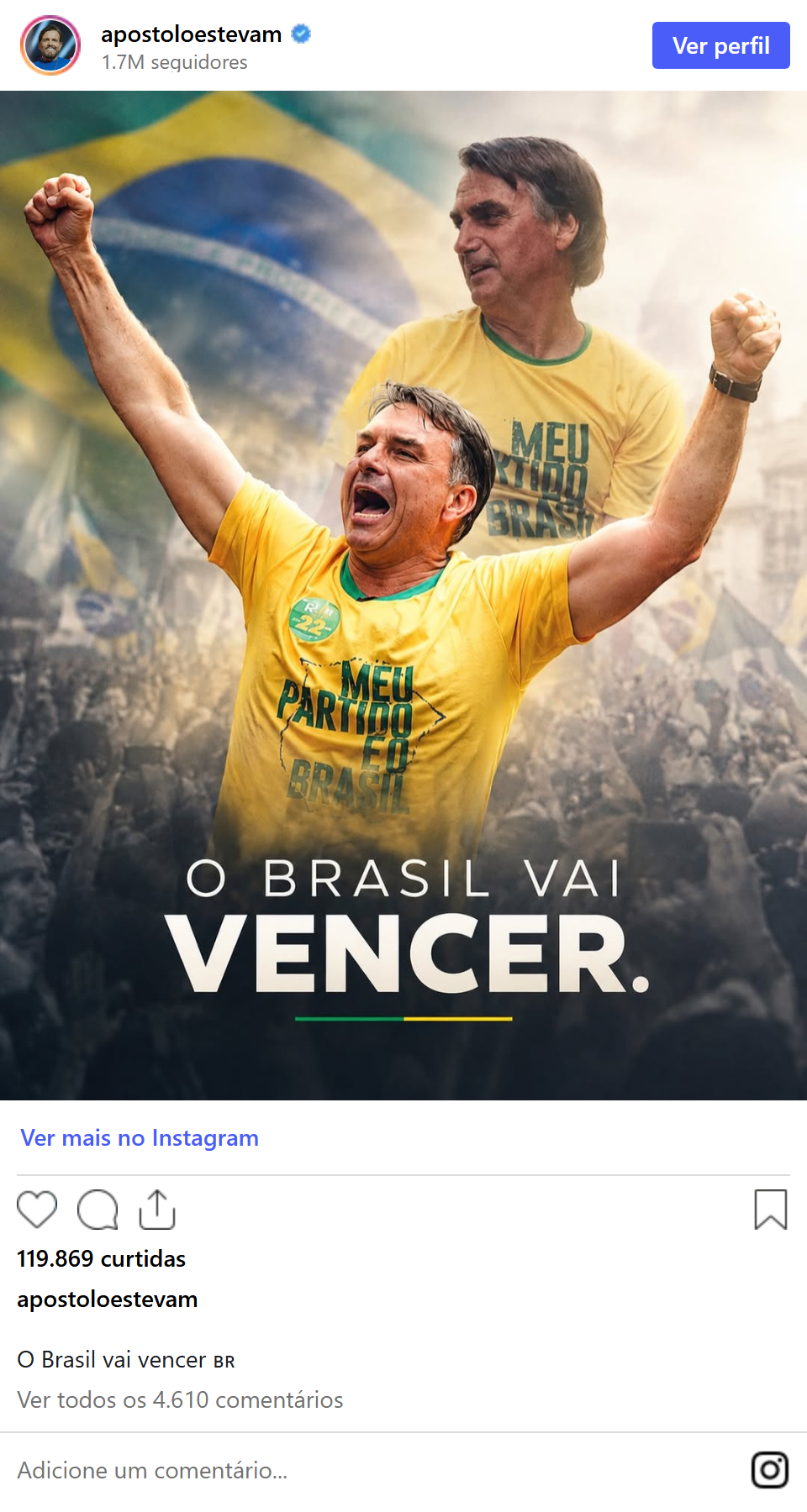 Print arquivado do post de Estevam Hernandes em 17/09/2026