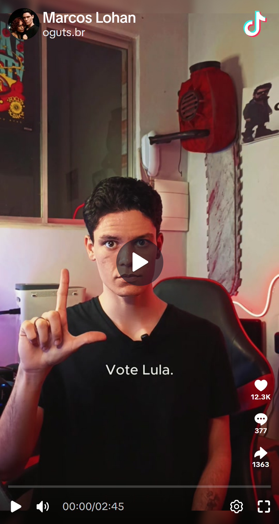 Print arquivado do post de Marcos Lohan em 23/10/2026