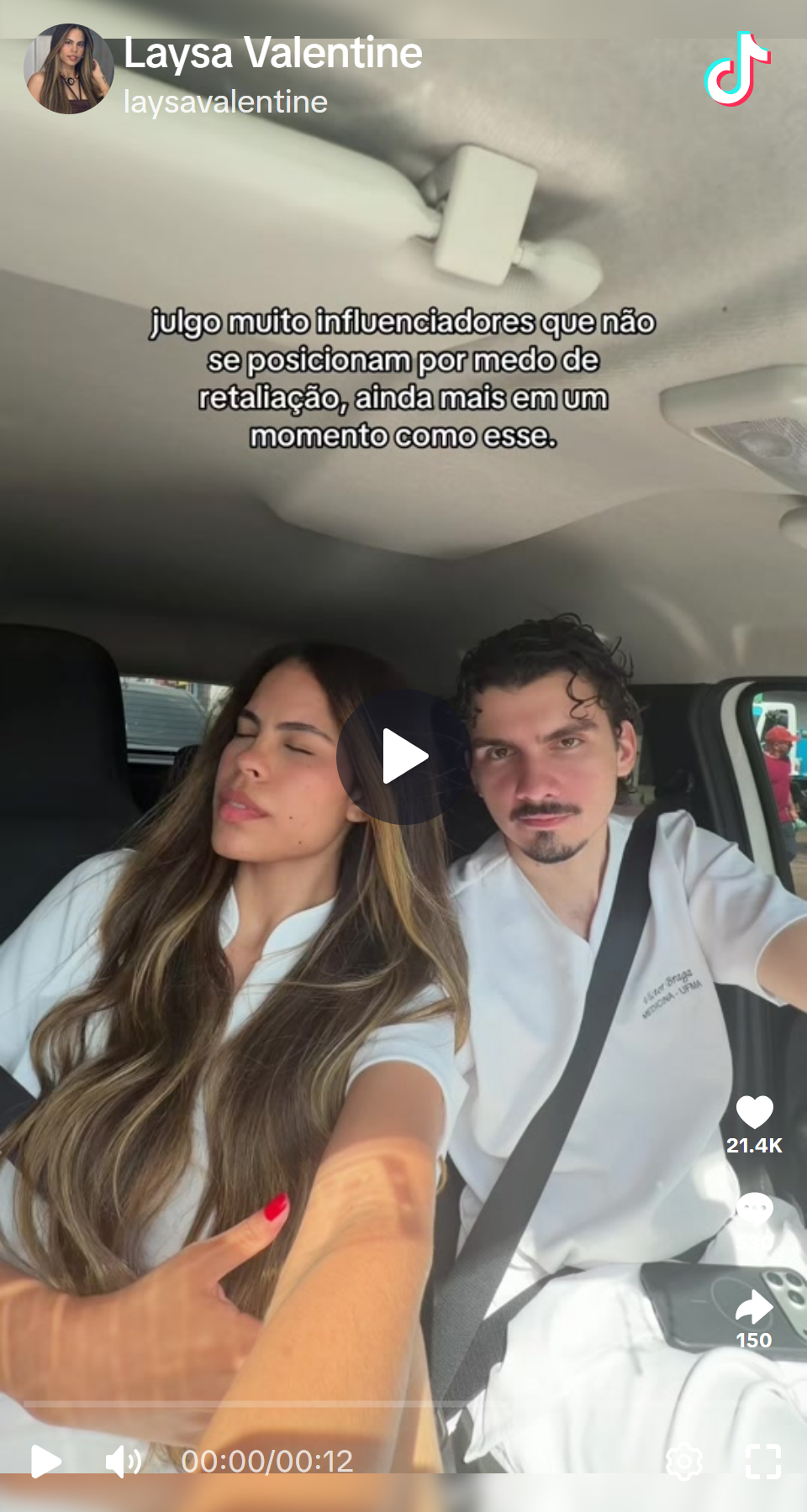 Print arquivado do post de Laysa Valentine em 05/10/2026