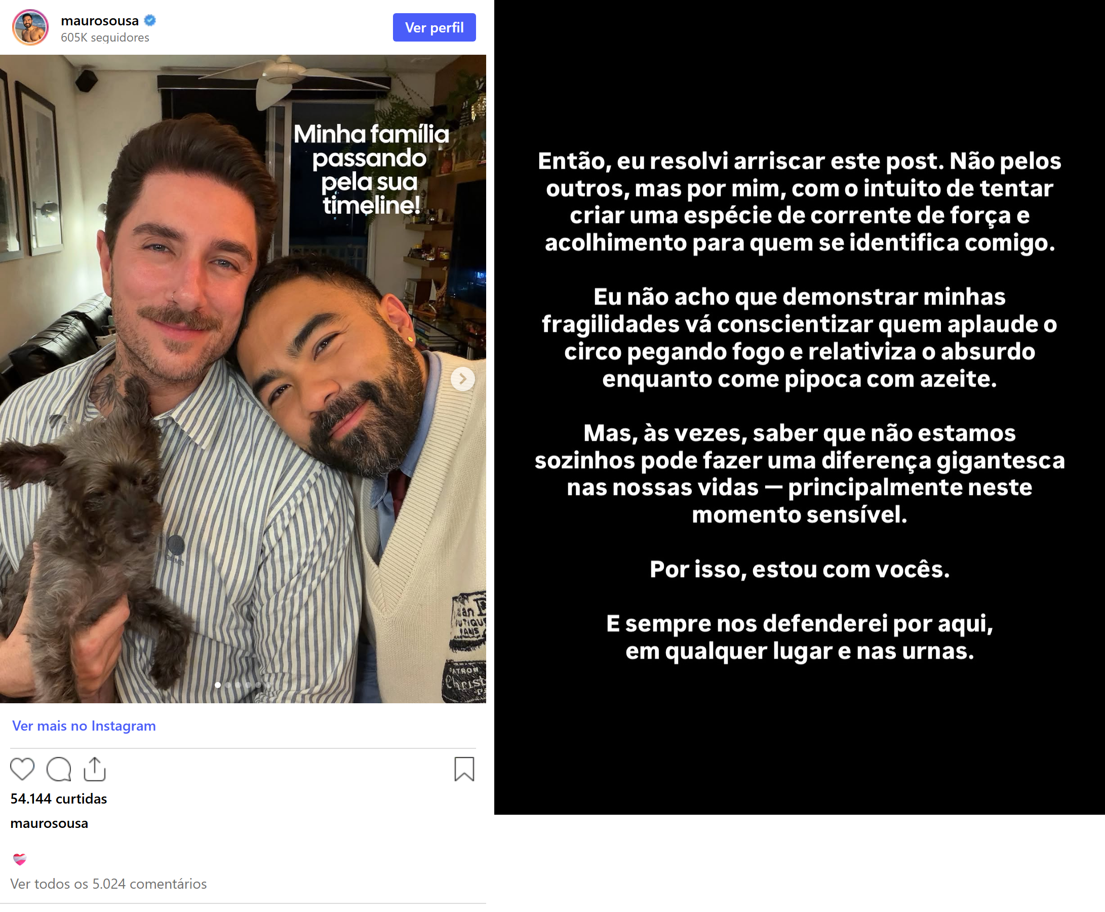 Print arquivado do post de Mauro Sousa em 07/10/2026