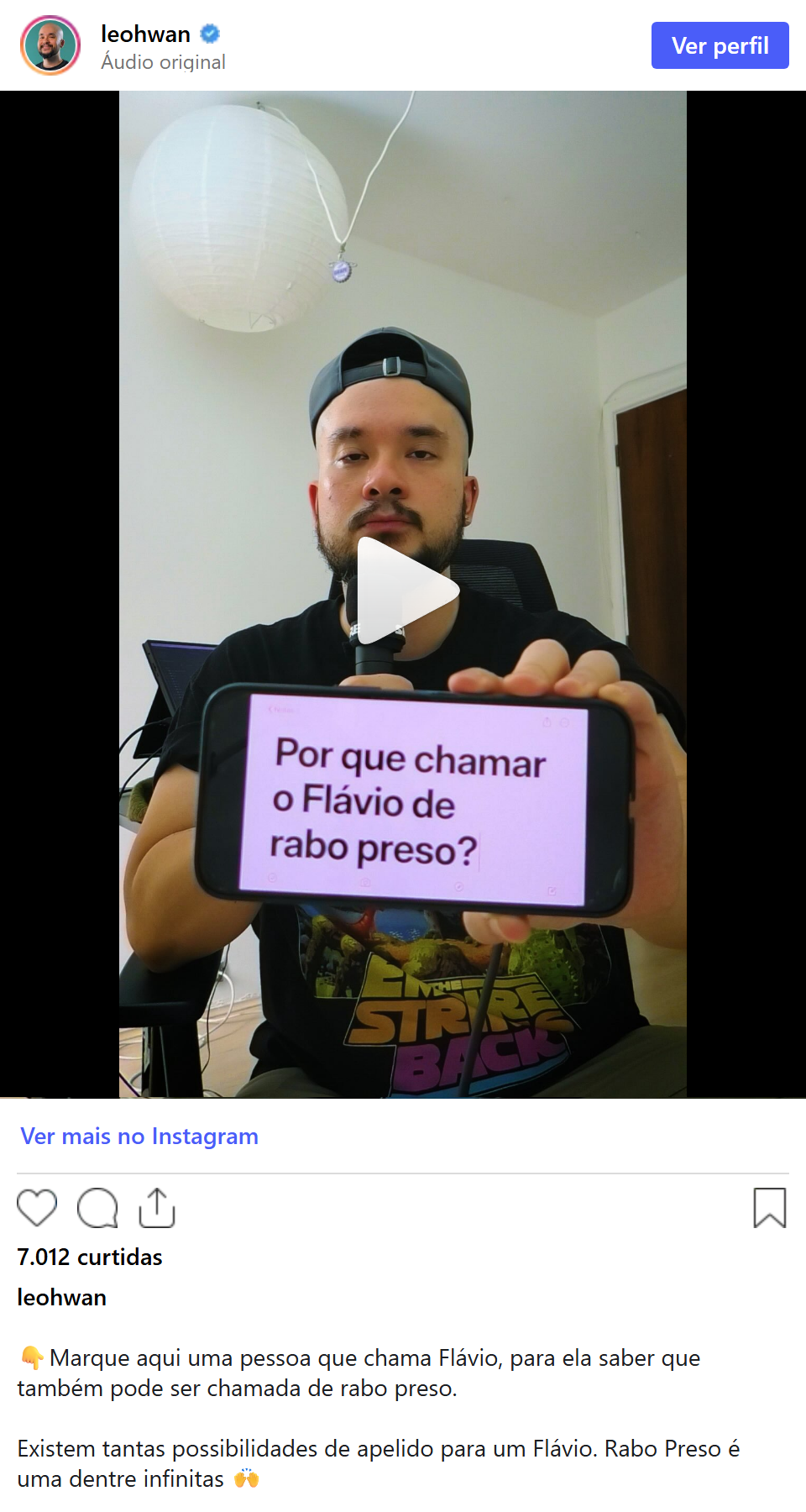 Print arquivado do post de Leo Hwan em 07/10/2026