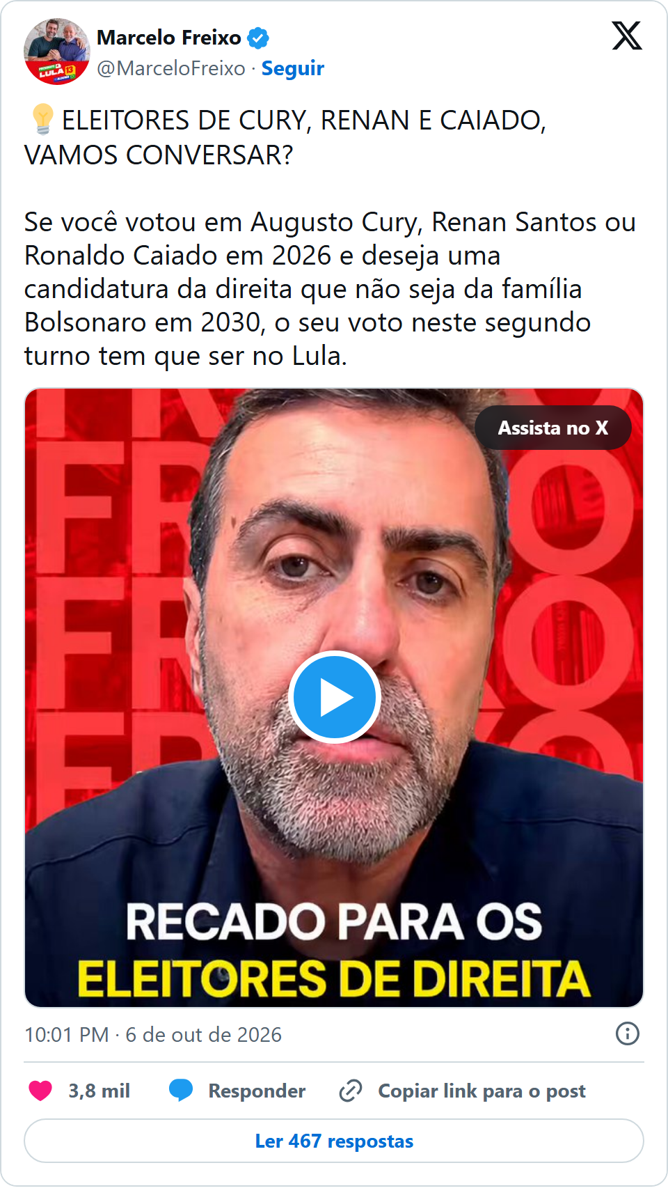 Print arquivado do post de Freixo (PT-RJ) em 06/10/2026