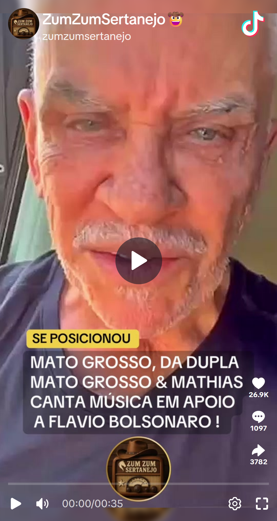 Print arquivado do post de Mato Grosso (Mato Grosso & Mathias) em 01/10/2026