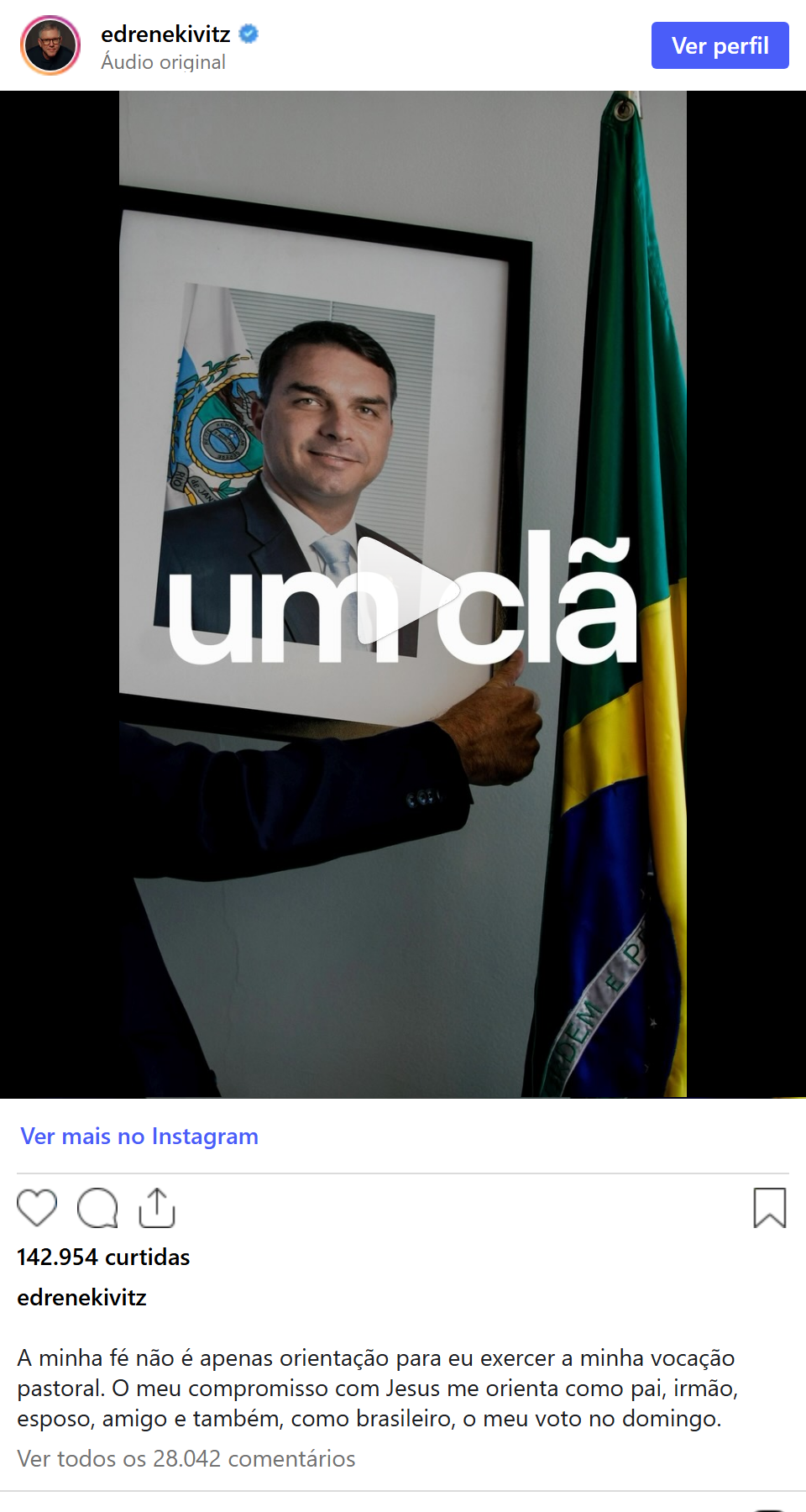 Print arquivado do post de Ed René Kivitz em 23/10/2026