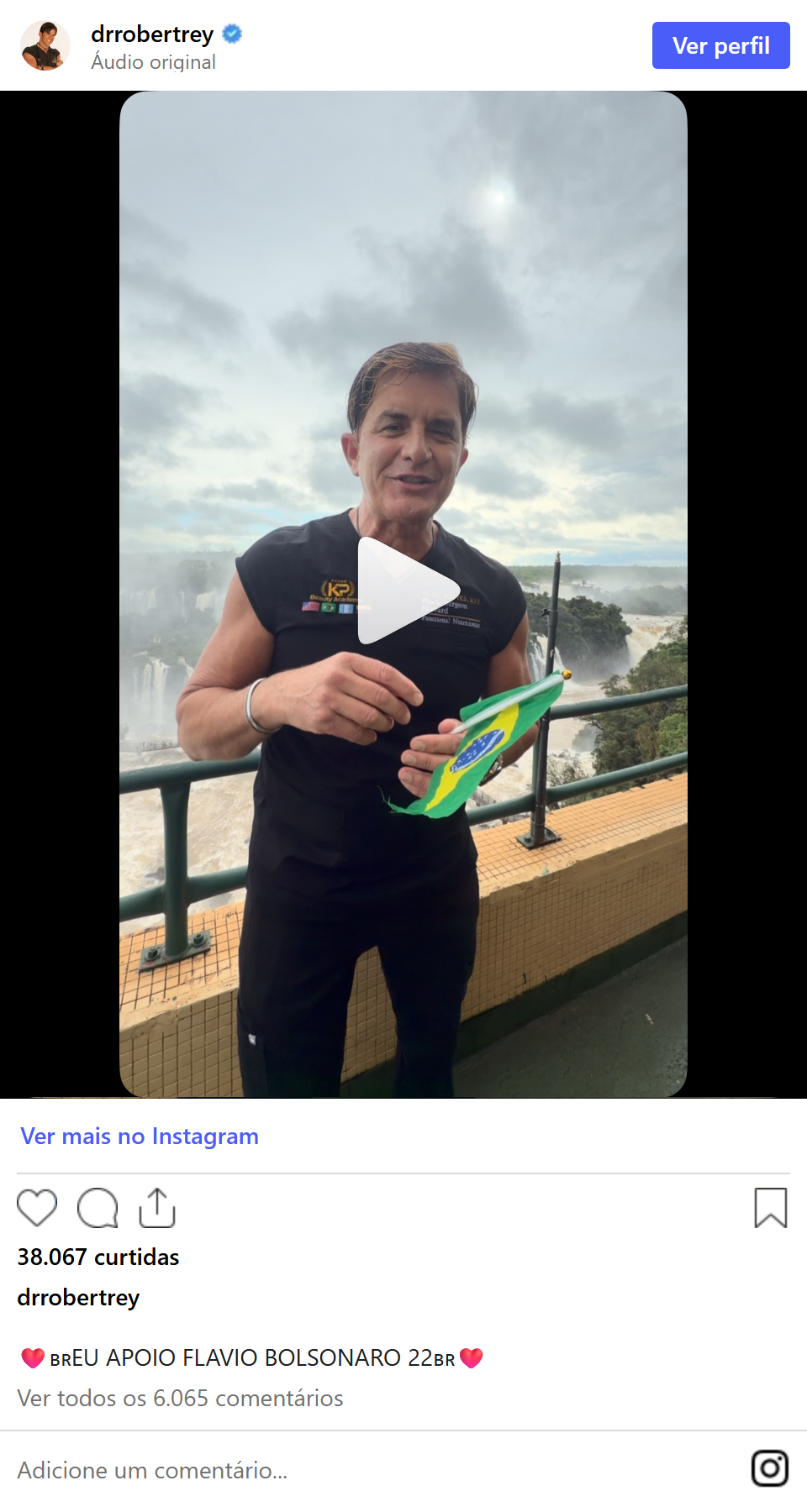 Print arquivado do post de Dr. Robert Rey em 09/10/2026