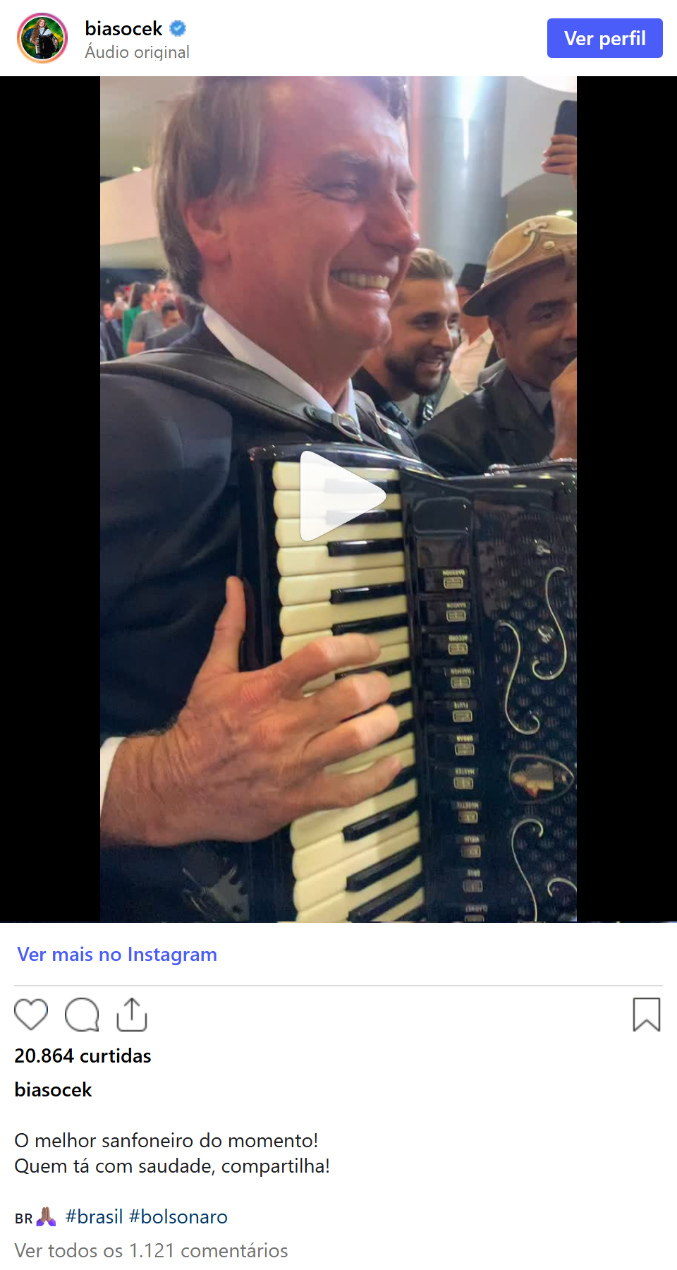 Print arquivado do post de Bia Socek em 07/10/2026