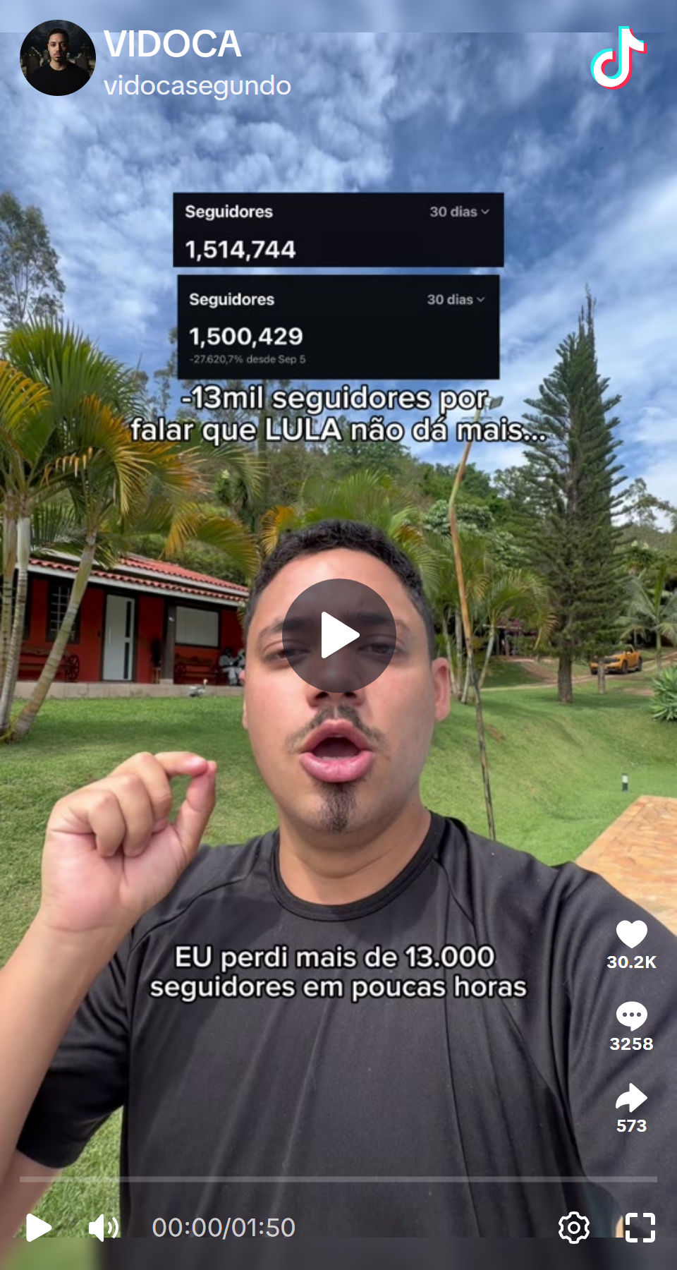 Print arquivado do post de Vidoca em 06/10/2026